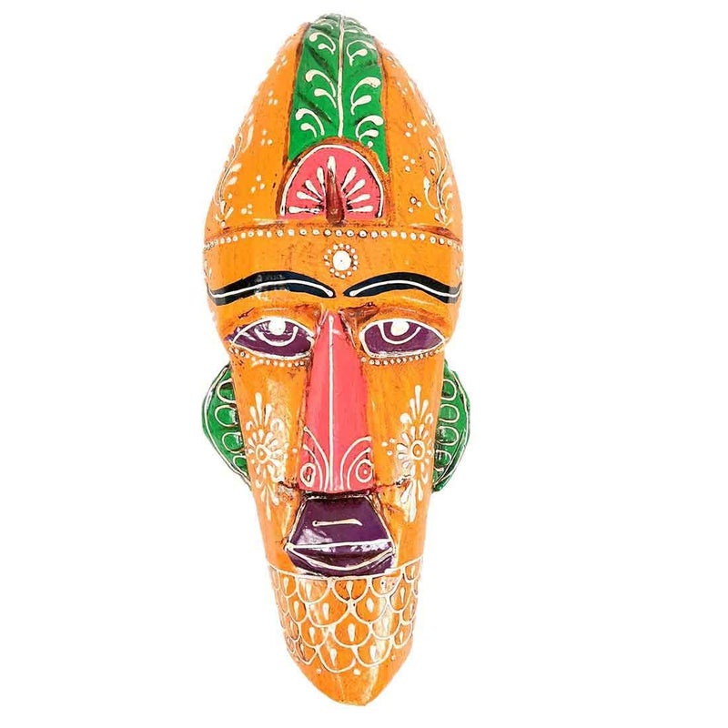 Apka Mart The Online Shop Apka Mart The Online Shop Wall Mask Nazar Battu Decorative Tribal Masks For Home Entrance Living Room African Egyptian Face Hanging For House Door HallWay Balcony Decoration 12 Inch - Image 1