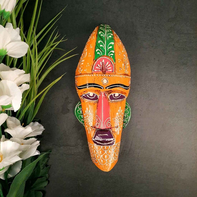 Apka Mart The Online Shop Apka Mart The Online Shop Wall Mask Nazar Battu Decorative Tribal Masks For Home Entrance Living Room African Egyptian Face Hanging For House Door HallWay Balcony Decoration 12 Inch - Image 2