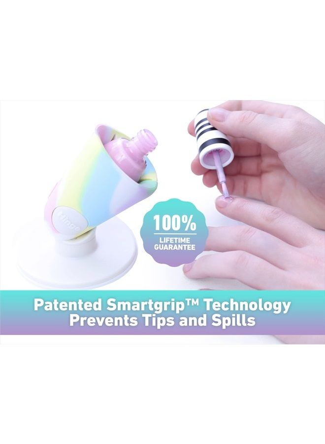Tweexy Hinge Untippable Nail Polish Bottle Holder | Anti-Spill Nail Polish Holder Stand, Tilted, Smartgrip Airlock Suction | Fingernail Painting, Nail Art Tools | Nail Polish Accessories (Unicorn) - Image 4