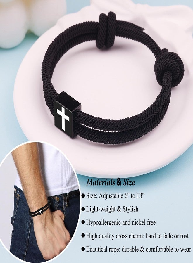 CXLDTE Easter Basket Stuffers Gifts for Kids Teen Boys Gift Ideas Cross Bracelet for Men Christian Baptism Confirmation First Communion 8 10 11 14 16 13 15 Year Old Boy Gifts for Teenage Teen Boys Teens - Image 4
