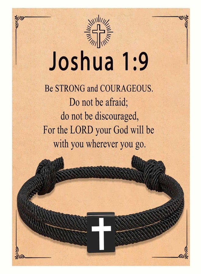 CXLDTE Easter Basket Stuffers Gifts for Kids Teen Boys Gift Ideas Cross Bracelet for Men Christian Baptism Confirmation First Communion 8 10 11 14 16 13 15 Year Old Boy Gifts for Teenage Teen Boys Teens - Image 1