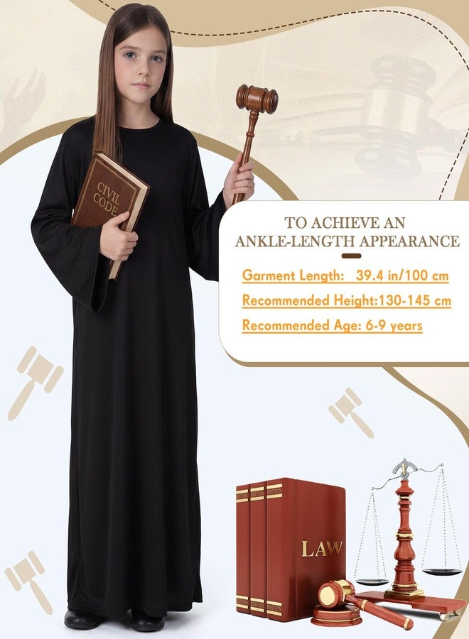 Toulite Biblical Costume for Kids Judge Costumes Nativity Robe for Girls Boys Jesus Clothing for Easter(Black,6-9y/39.4 Inches) - Image 2