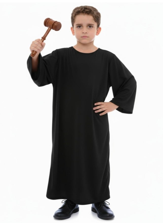 Toulite Biblical Costume for Kids Judge Costumes Nativity Robe for Girls Boys Jesus Clothing for Easter(Black,6-9y/39.4 Inches) - Image 1