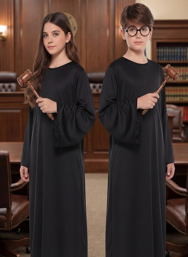 Toulite Biblical Costume for Kids Judge Costumes Nativity Robe for Girls Boys Jesus Clothing for Easter(Black,6-9y/39.4 Inches) - Image 3