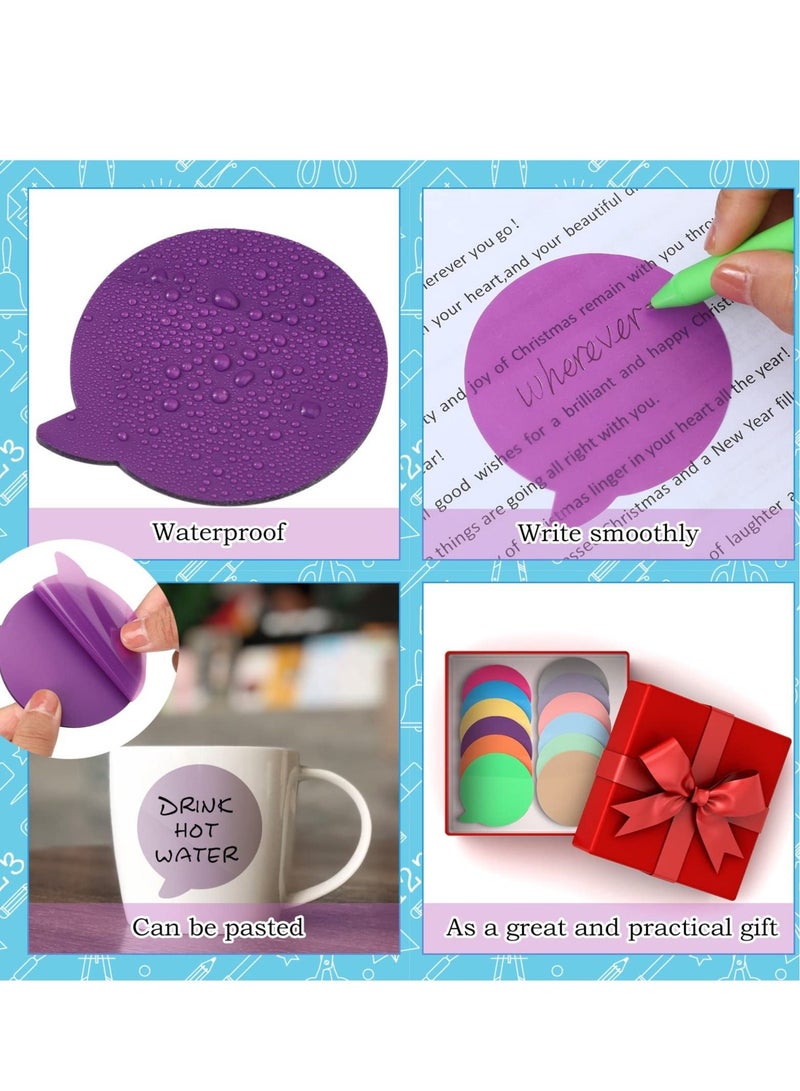 Excefore 12 Pack Transparent Sticky Notes, Round Book Markers Page Flags Stickers, Clear Sticky Notes Waterproof Self-Adhesive Sticky Notes, Suitable for Home School Office Supplies (Bubble Shape, 3 x 3 Inch) - Image 3