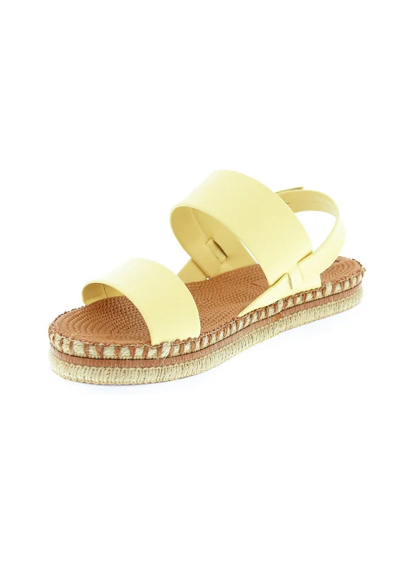 MOLECA Moleca Ladies Sandals With Back Strap Yellow | Made In Brazil