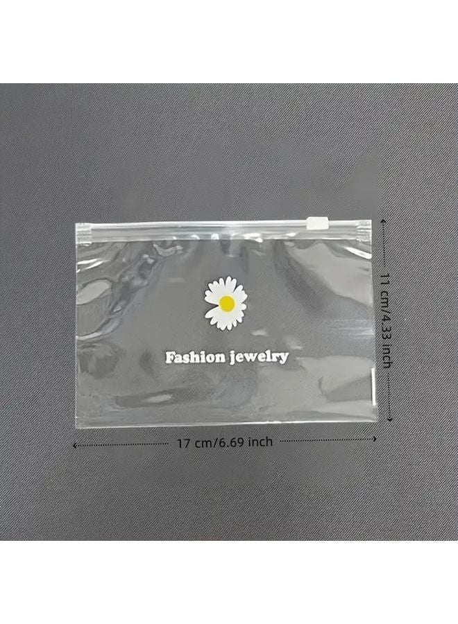 Large White Sand Proof Transparent Jewelry Packaging Bags With Zipper 20pcs - Image 5