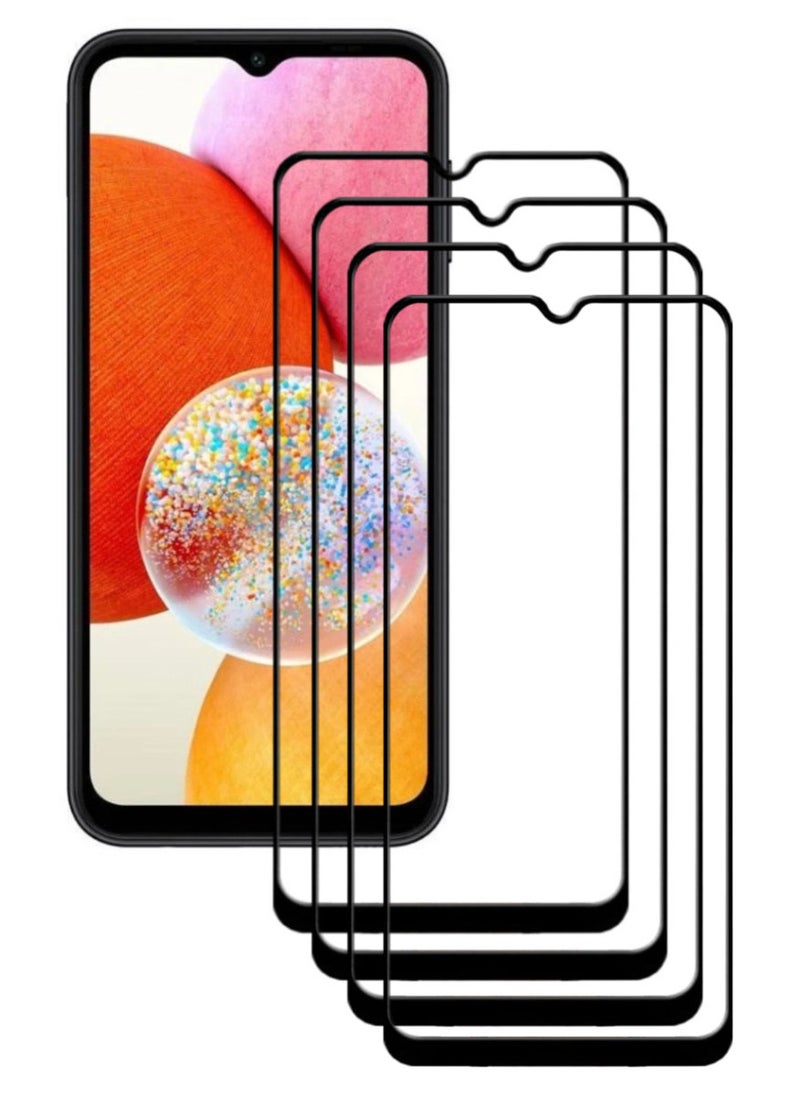 ACLIX 4 Pieces Antistatic ESD Dustproof Premium Quality High Definition Tempered Glass Screen Protector Designed For Samsung Galaxy A14 - Image 1