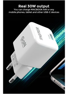 Faster 30W GaN USB-C Fast Charger - Compact Wall Adapter for iPhone and Android - 30 Watt PD Charger Block for Mobile Phone, Portable and Fast Charging  - Image 3