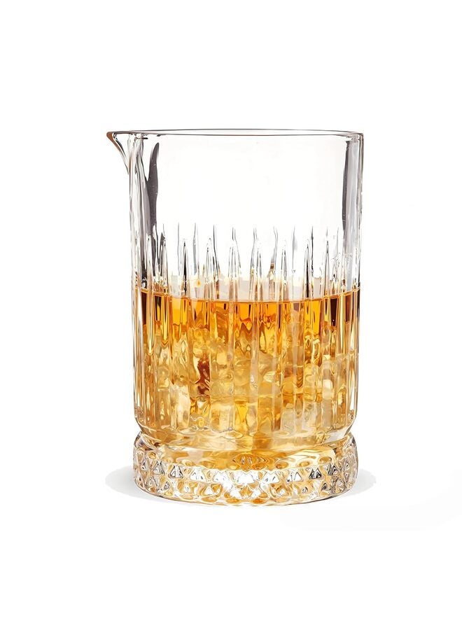 Crystal Cocktail Mixing Glass - 24oz Martini Stirring Glass with Thick Weighted Bottom, Professional Bartender's Beaker & Mixing Pitcher - Image 1
