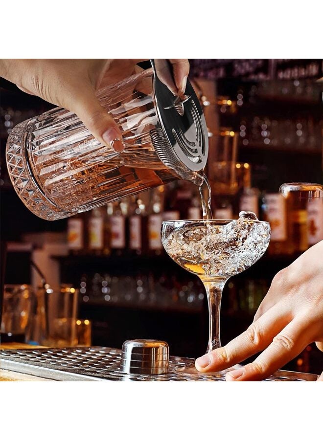 Crystal Cocktail Mixing Glass - 24oz Martini Stirring Glass with Thick Weighted Bottom, Professional Bartender's Beaker & Mixing Pitcher - Image 4