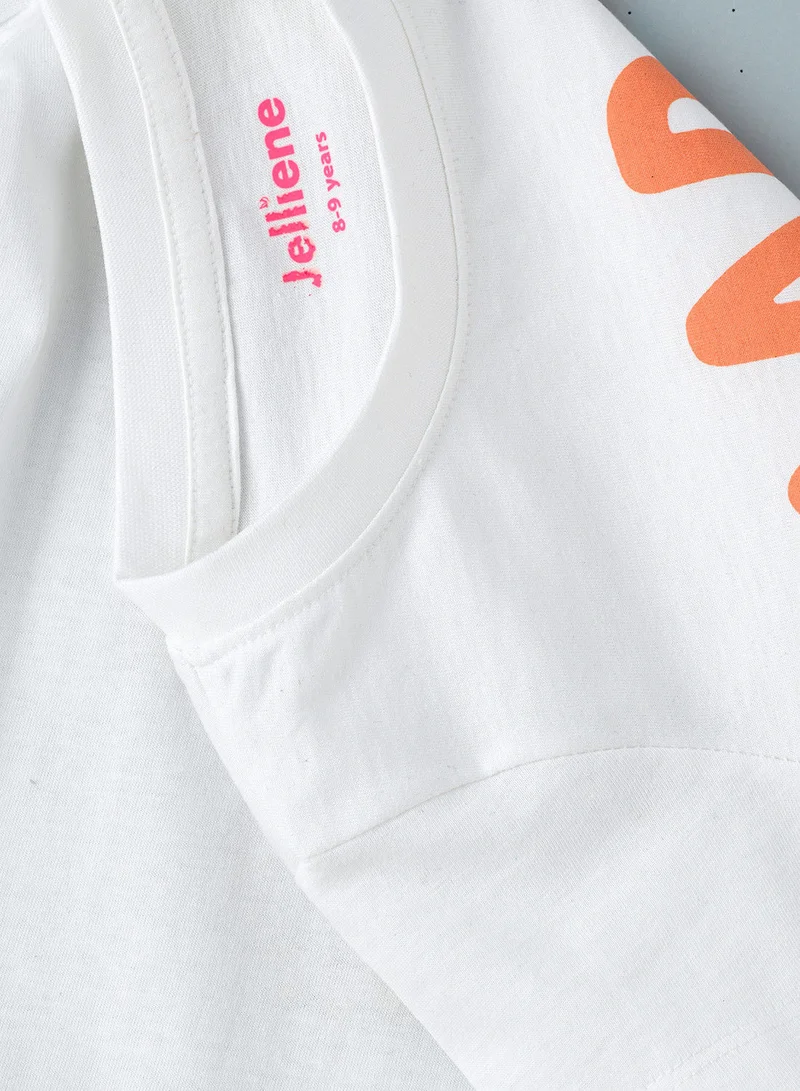 Jelliene Basic round neck graphic t-shirt