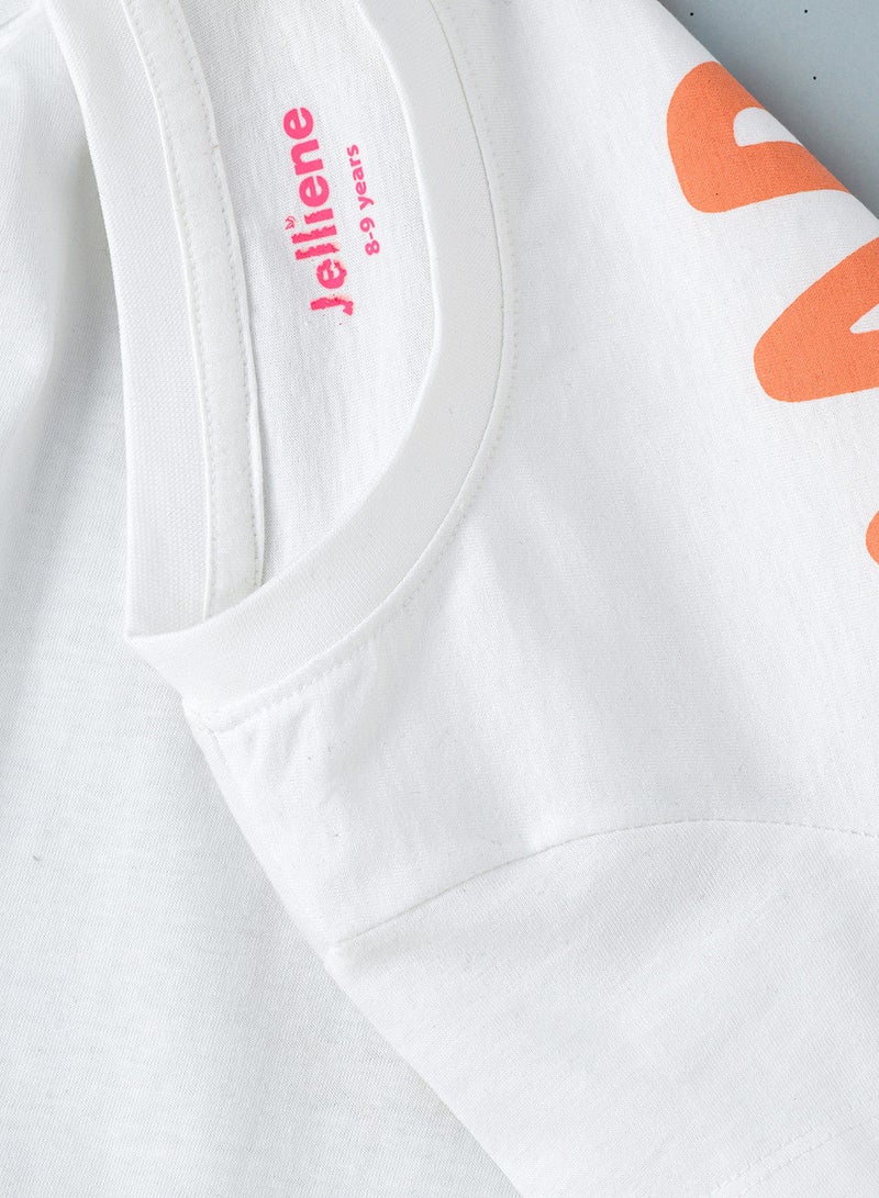 Jelliene Basic round neck graphic t-shirt - Image 4