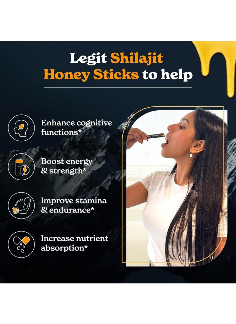 Himalayan Shilajit Honey Sticks 30 Sticks,Rich in 85+ Essential Minerals for The Body  - Image 5