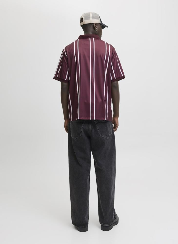 جاك اند جونز بولو مخطط بياقة على شكل حرف - Image 2