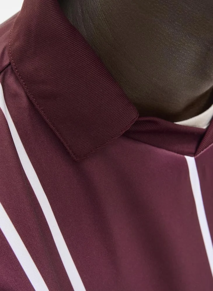 JACK & JONES Striped V Neck Polo