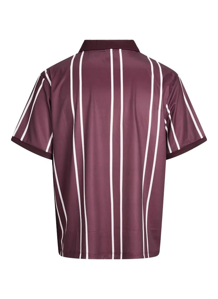 JACK & JONES Striped V Neck Polo