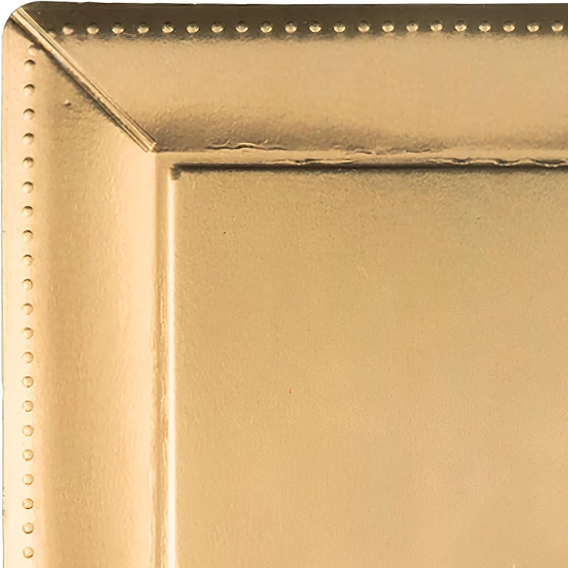 kaya Luxurious Gold Square Edge Beaded Paper Disposable Charger Plates  13 Pack of 10  Elegant and Ecofriendly  Perfect for Weddings Parties and Celebrations - Image 3