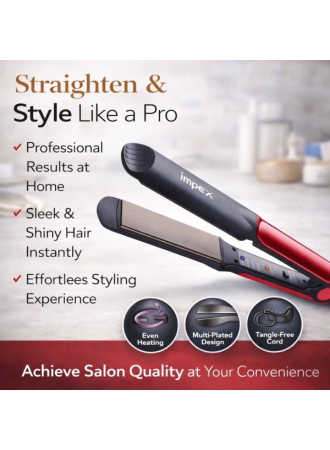 Impex Hair Straightener Professional Ceramic Hair Styling Iron - Image 3