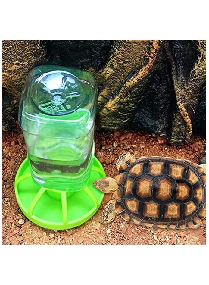 طبق طعام للزواحف وزجاجة تغذية مياه أوتوماتيكية مع وعاء وزجاجة لسحلية السلحفاة والحرباء - Image 4