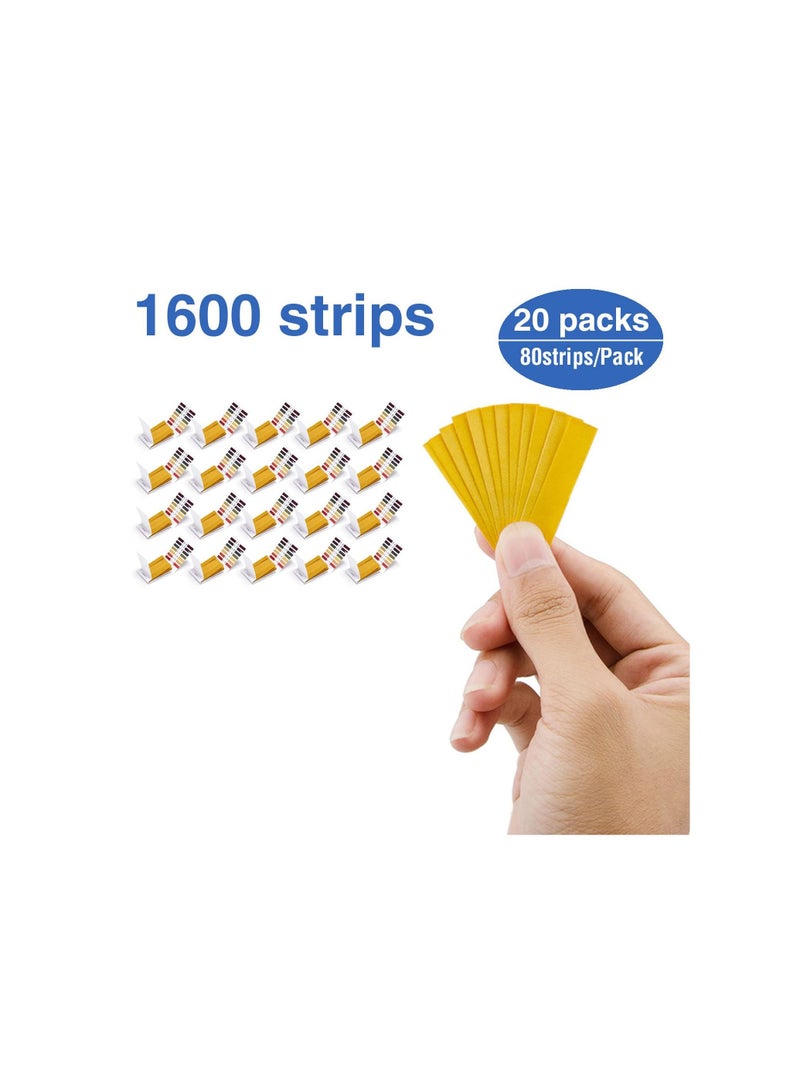 سيوسي الرقم الهيدروجيني ورقة الاختبار ، 1600 مجموعة كاملة من 1-14 العام ورقة اختبار الرقم الهيدروجيني الأسدية ورقة اختبار الرقم الهيدروجيني الصابون جعل المياه النبيذ اللعاب البول التربة ورقة الاختبار - Image 2