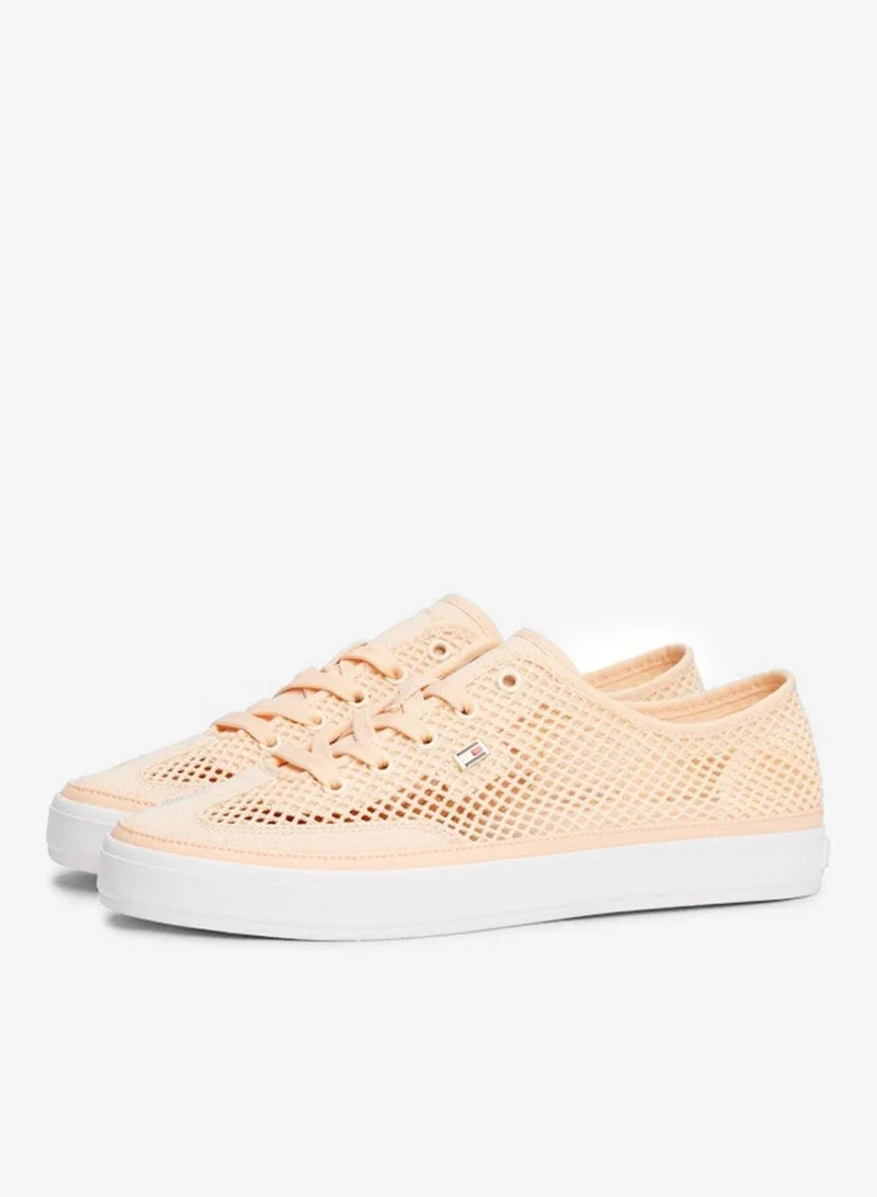 TOMMY HILFIGER orange Open Mesh Low Top Sneakers for Women | Best Price UAE