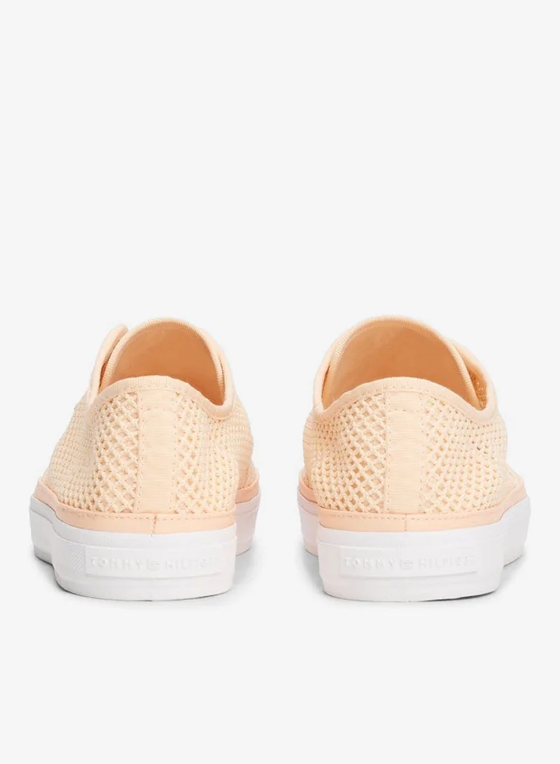 TOMMY HILFIGER orange Open Mesh Low Top Sneakers for Women | Best Price UAE
