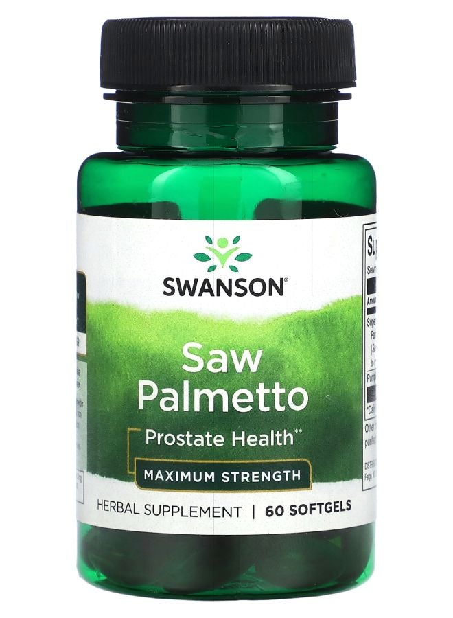 SWANSON Saw Palmetto Maximum Strength 60 Softgels