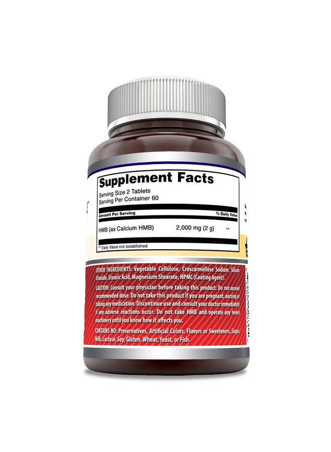 Amazing Nutrition Amazing Formulas HMB (Beta-Hydroxy Beta-Methylbutyrate) Supplement | 2000 Mg Per Serving | 120 Tablets | Non-GMO | Gluten Free | Made in USA - Image 3