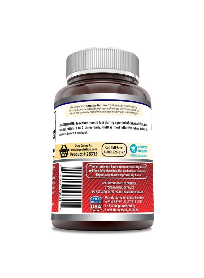 Amazing Nutrition Amazing Formulas HMB (Beta-Hydroxy Beta-Methylbutyrate) Supplement | 2000 Mg Per Serving | 120 Tablets | Non-GMO | Gluten Free | Made in USA - Image 2