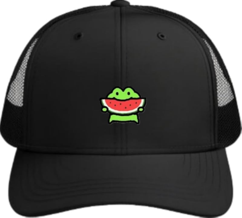 Frog Plain unisex baseball cap Black 11
