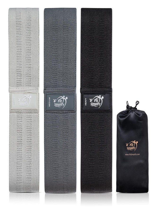 Fit Simplify Non Slip Fabric Resistance Hip Cloth Bands, Set of 3 - Image 3