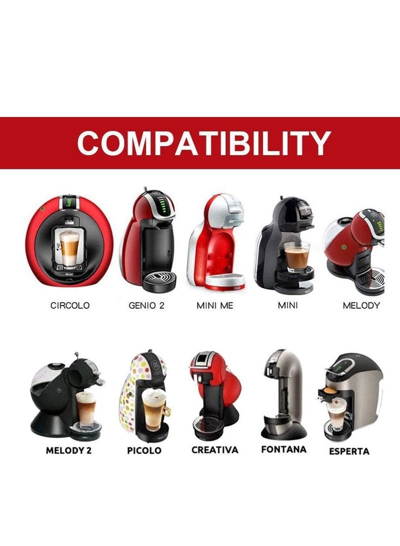 فلاتر القهوة - لكبسولات قهوة دولتشي غوستو البلاستيكية القابلة لإعادة الملء والقابلة لإعادة الاستخدام المتوافقة مع كوب نسكافيه دولتشي غوستو لإعادة الملء 150 مرة (1 قطعة متعدد الالوان) - Image 2