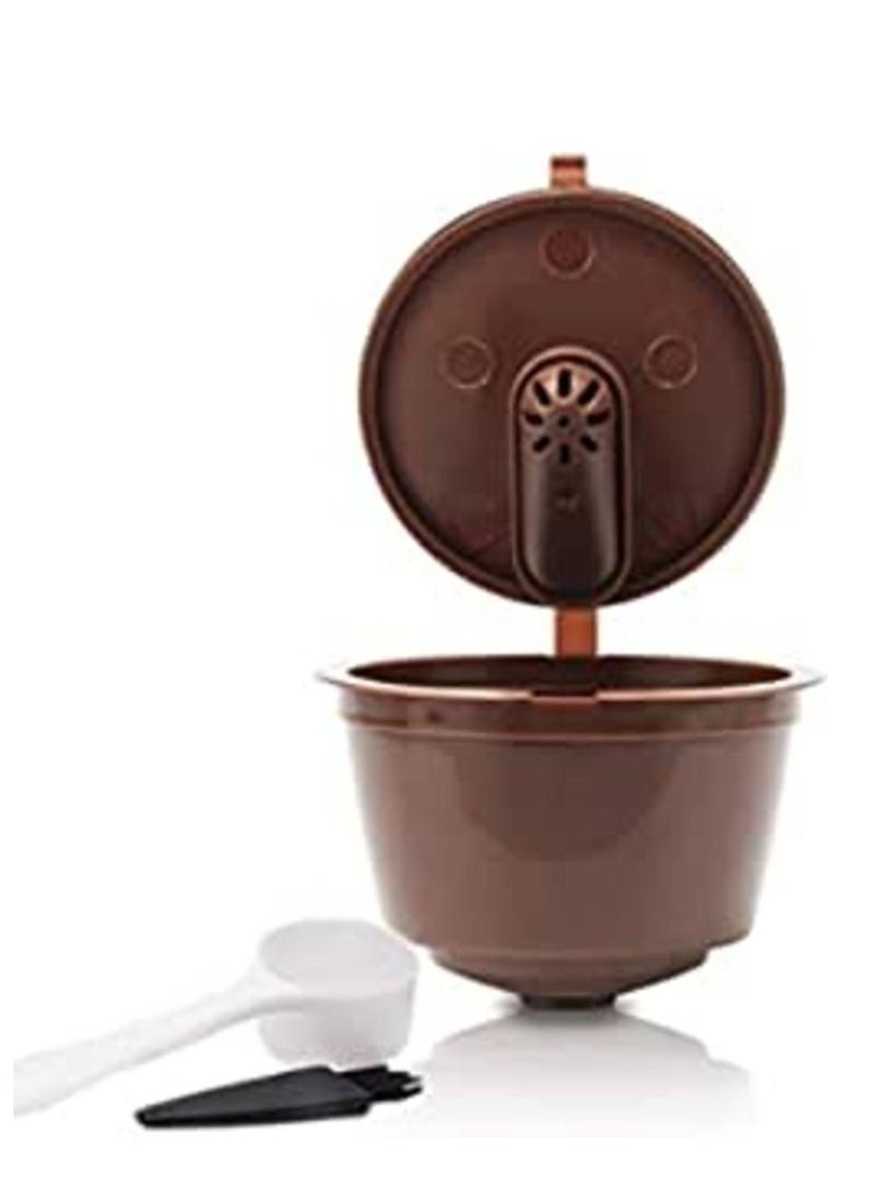 فلاتر القهوة - لكبسولات قهوة دولتشي غوستو البلاستيكية القابلة لإعادة الملء والقابلة لإعادة الاستخدام المتوافقة مع كوب نسكافيه دولتشي غوستو لإعادة الملء 150 مرة (1 قطعة متعدد الالوان) - Image 1