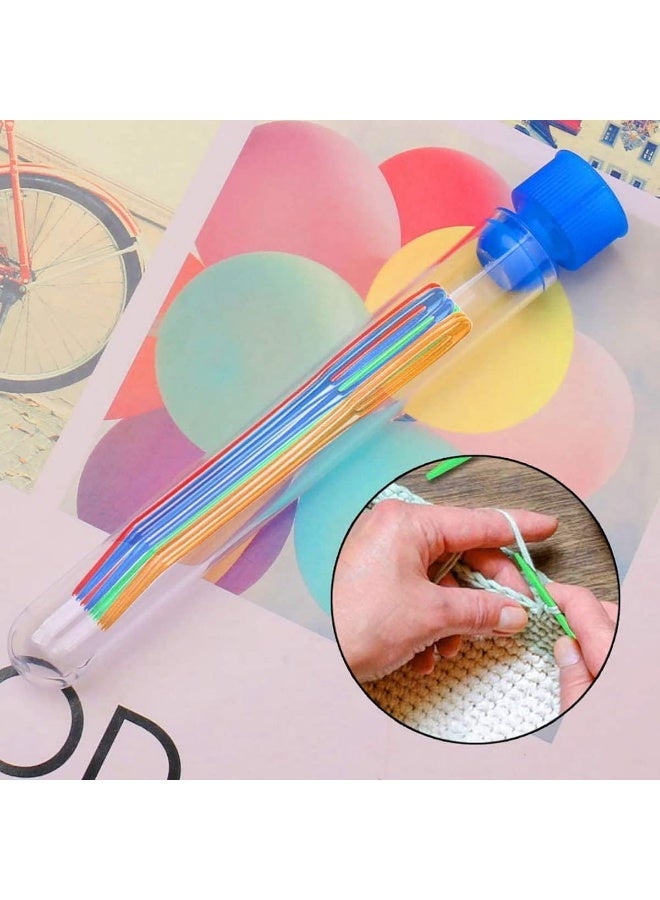 8 Pcs Aluminum Yarn Needle Set, Jumbo Blunt-Tip Tapestry Needles with Large Eyes, Bent Weaving Needles for Knitting, Crochet Quilting - Image 5