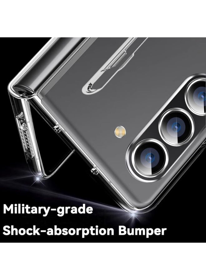 Crystal Clear Case for Samsung Galaxy Z Fold 7 Case, Slim Fit Transparent Hard PC Back Bumper Protective Shockproof Scratch Resistant Case with Pen for Samsung Galaxy Z Fold7 5G 2025 - Image 3
