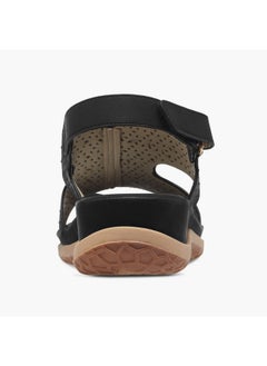 Le Confort Women's Laser Cut Detail Strap Sandals with Hook and Loop Closure  - Image 5