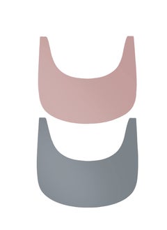 SYOSI (2-Pack) Food-Safe Silicone High Chair Tray Placemat (Blue and Pink) - Non-Slip Food Catching High Chair Silicone Place Mat - Works with Suction Plates - Dishwasher Safe  - Image 1