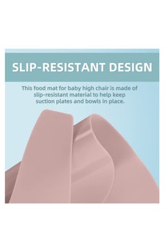 SYOSI (2-Pack) Food-Safe Silicone High Chair Tray Placemat (Blue and Pink) - Non-Slip Food Catching High Chair Silicone Place Mat - Works with Suction Plates - Dishwasher Safe  - Image 5