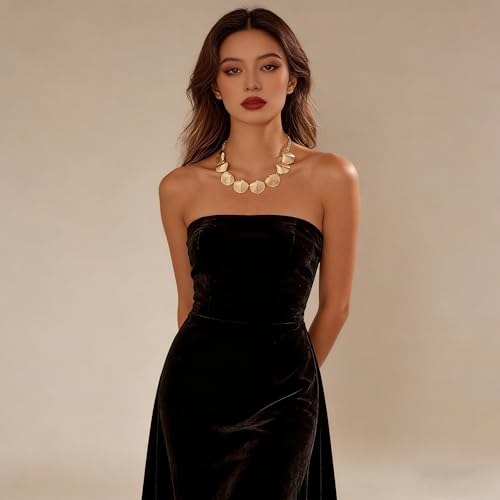 YUJIE Gold Plated Seashell Choker Necklace for Women Exaggerated Statement Chunky Ocean Shell Collar Bib Choker Necklace for Summer Beach Vacation - Image 4