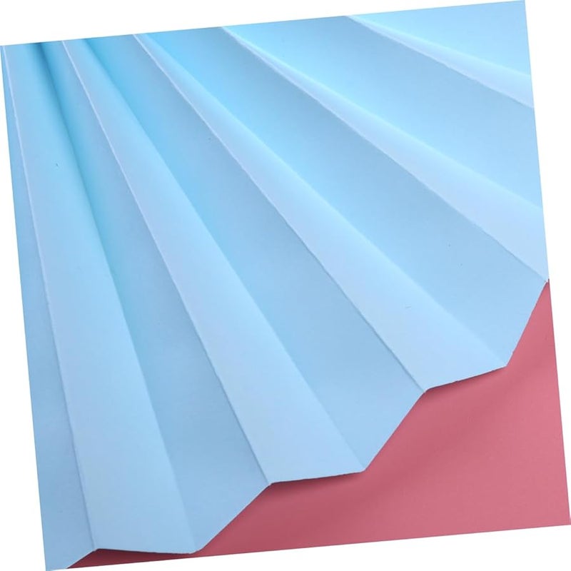 زهور مروحة مناديل ورقية زرقاء 6 قطع قابلة لإعادة الاستخدام لتزيين الحفلات والأعراس - Image 5