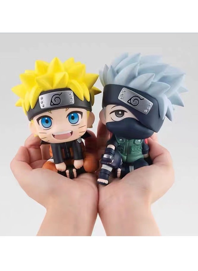 2-Piece Naruto Anime Action Figure Set, Naruto Action Figure, Kakashi Hatake Action Figure Anime Figure Toy Collection Set Suitable for Car and Table Decorations  - Image 1