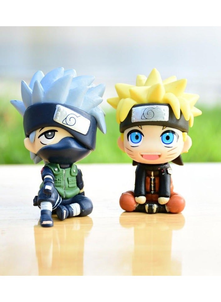2-Piece Naruto Anime Action Figure Set, Naruto Action Figure, Kakashi Hatake Action Figure Anime Figure Toy Collection Set Suitable for Car and Table Decorations  - Image 2