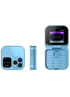 2024 New Design i16 pro 1.77inch Dual Sim Dual Standby Cheap Price Mini Size Folding feature phone blue
