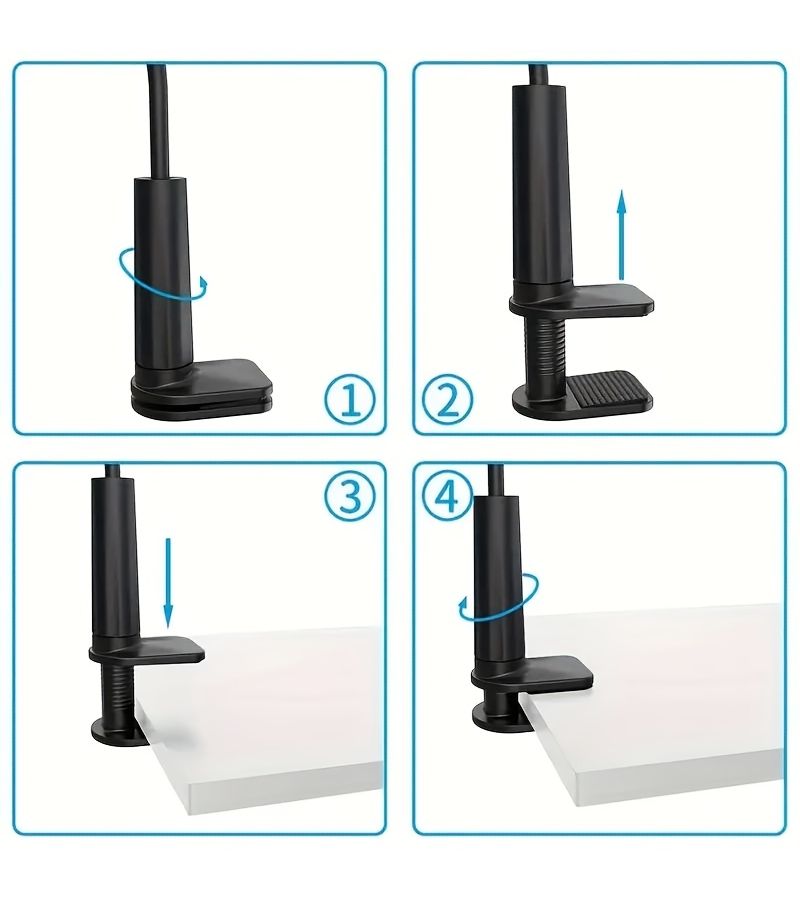 Portable Phone Holder Basic For Home Office School Student Bedrooms Bedside Table Desk Online Class Watching Videos Binge Watching TV Shows Black - Image 5