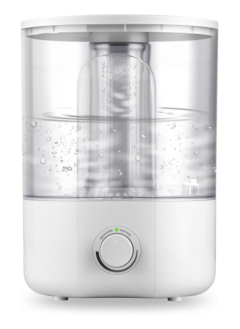 Air Humidifier for Whole House Room, 4L Ultrasonic Cool Mist Humidifier for Large Room, Adjustable 360° Knob, Auto Shut-Off, Aroma Diffuser, Essential Oil Function, Lower Noise, Humidify for Any Room.