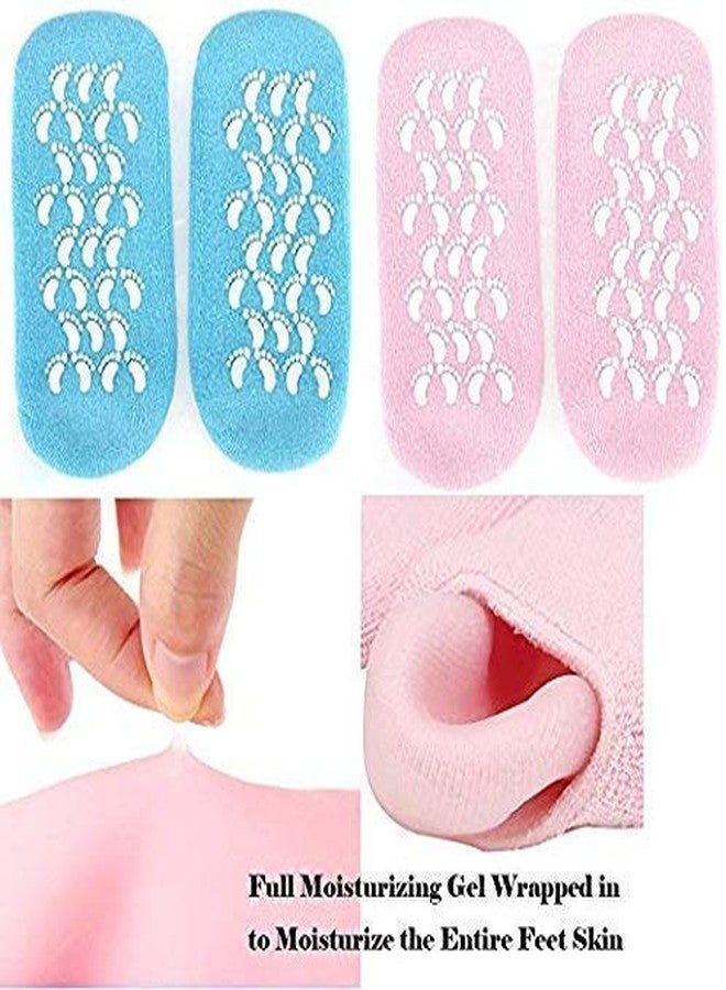Zeki Gel Moisturizing Treatment Gel Spa Foot Socks for Cracked Hills Pack of 1 Purple - Image 4