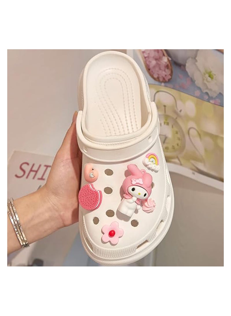 SYOSI 12 Pcs Cartoon Shoe Charms for Croc, Lovely Shoe Charms Packs Decorations, PVC Charms Decoration for Kids Teens Girls Party Favor Gifts, NOT Including Shoes (Cinnamoroll & Melody) - Image 4