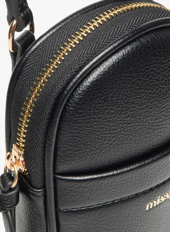 ميسي Missy Logo Detail Crossbody Bag with Zip Closure