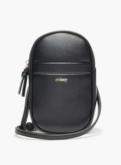 ميسي Missy Logo Detail Crossbody Bag with Zip Closure